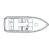 Carver 79006 Flex-Fit Pro™ Poly-Flex Ii V-Hull Low Profile Cuddy Cabin Boats I/O Or O/B, Slate Gray - 79006 - 500-79006F1